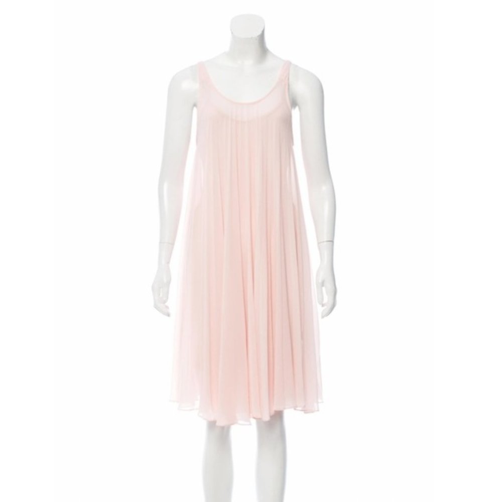 ZIMMERMAN Plisse Tent Blush Dress